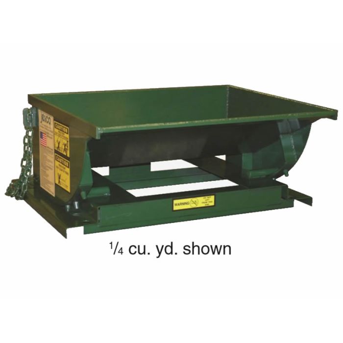 Jesco Low Profile Husky Dumpers with Super Heavy Duty Formed Base