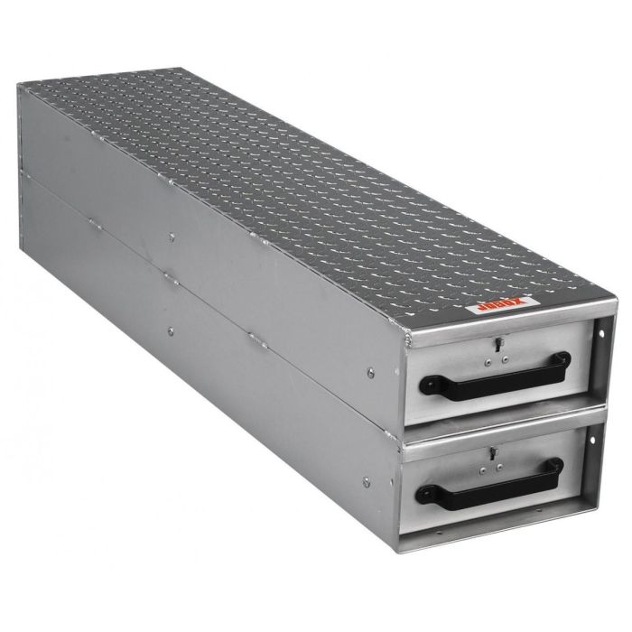 JOBOX 1407980 2 Drawer Long Stacked Heavy-Duty Aluminum Drawer Storage - 12
