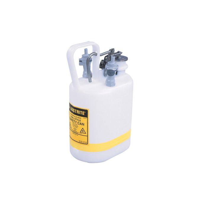 Justrite 12160 Oval Quick-Disconnect Disposal Can - Polypropylene Fittings for 3/8