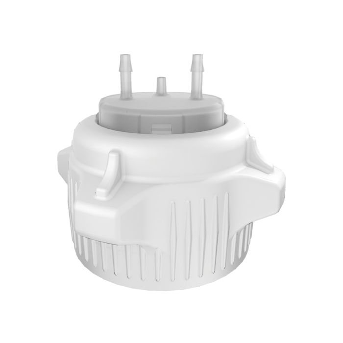 Justrite 12854 53mm Open Top Carboy Cap and Adapter with Two 1/8