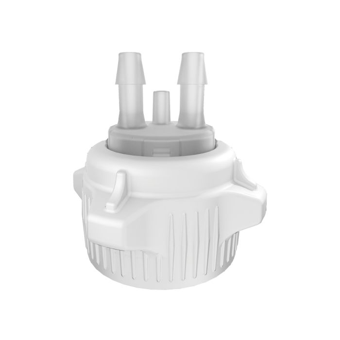 Justrite 12856 53mm Open Top Carboy Cap and Adapter with Two 5/16