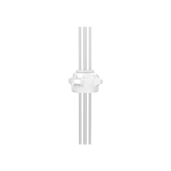 Justrite 12896 83mm Carboy Cap with Open Top and Two 1/4
