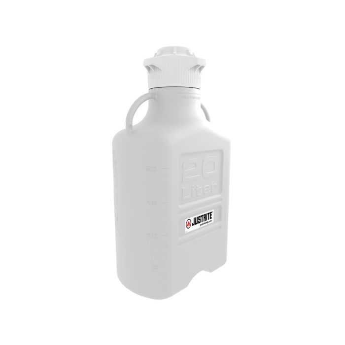 Justrite 12911 20L High Density Polyethylene Carboy with 120 mm Cap