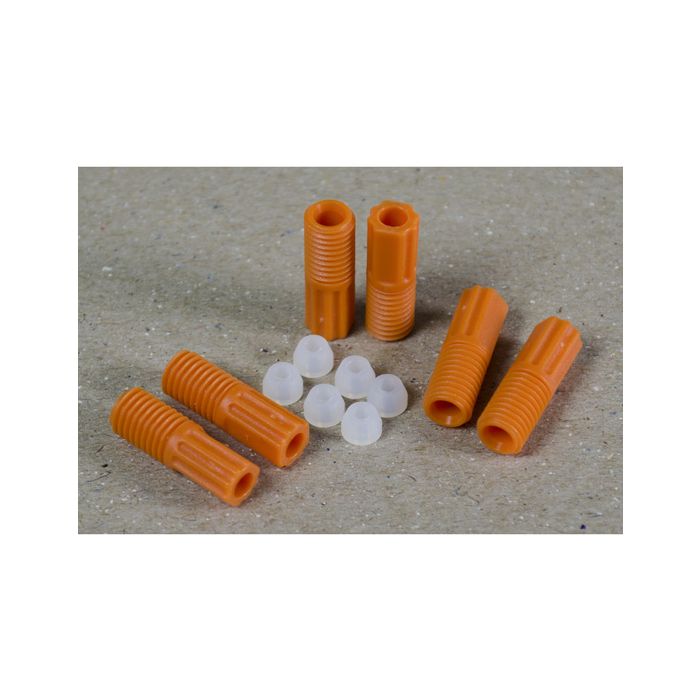 Justrite 28122 2.5mm OD Hard-Wall Tubing Compression Fittings  with Ferrules for HPLC Poly Manifold - Pack of 6