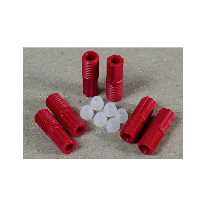 Justrite 28123 3.0mm OD Hard-Wall Tubing Compression Fittings  with Ferrules for HPLC Poly Manifold - Pack of 6