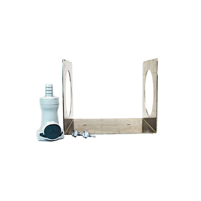 Justrite 28150 Wall Bracket Kit with Polypropylene Connector to Relocate the HPLC Coalescing/Carbon Filter
