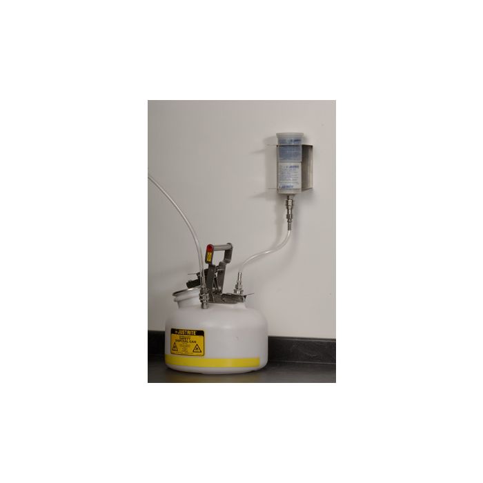 Justrite 28151 Wall Bracket Kit with Stainless Connector To Relocate The HPLC Coalescing/Carbon Filter