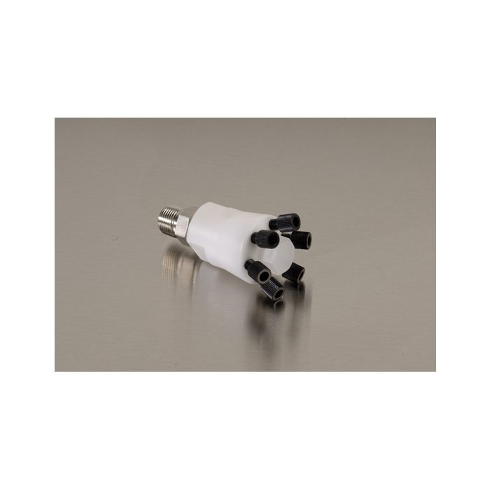 Justrite 28179 HPLC Poly Manifold with S/S Stacker Connector for Up To 12 Waste Lines Into A Safety Disposal Can
