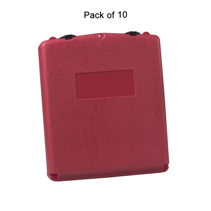 Justrite 23306 Large Polyethylene Document Storage Box for SDS Sheets with Lockable Front Opening - Pack of 10
