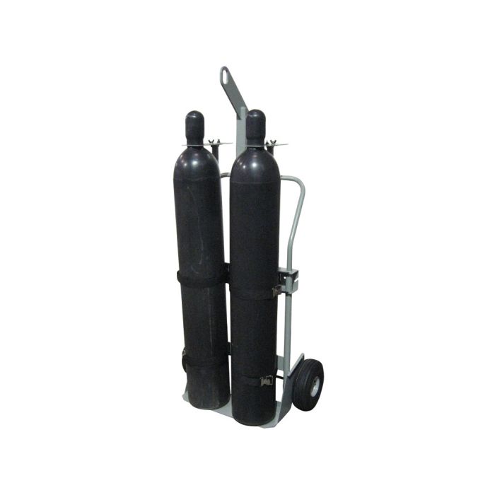 Justrite 35024 Double Cylinder Hand Truck with Hoist Ring and 10.5