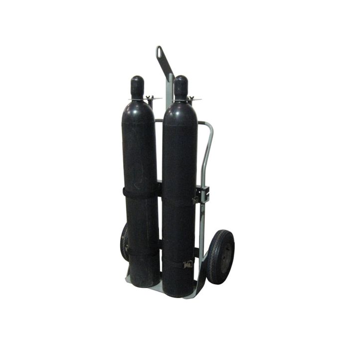 Justrite 35034 Double Cylinder Hand Truck with Hoist Ring and 16