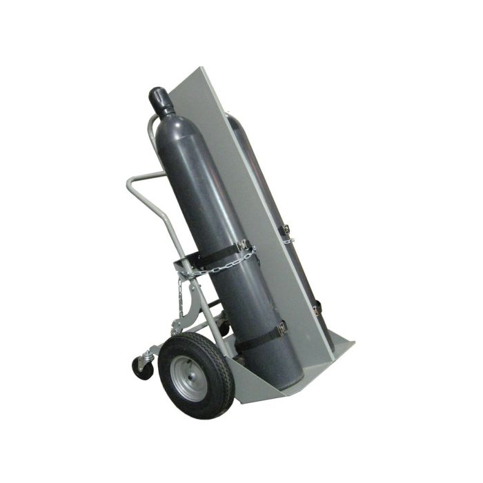 Justrite 35044 Double Cylinder Hand Truck with Firewall and 16