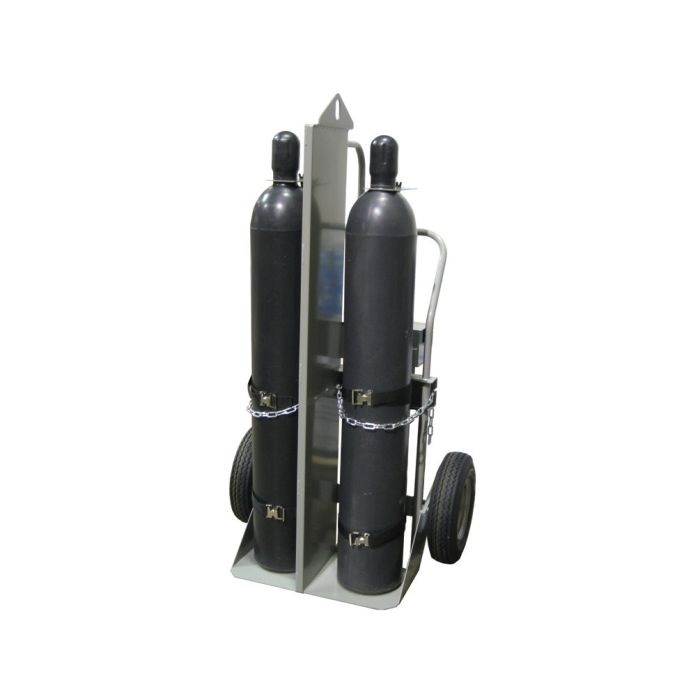 Justrite 35050 Double Cylinder Hand Truck with Firewall and Hoist Ring - 16
