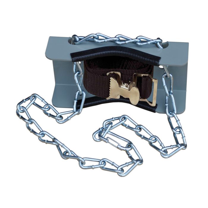 Justrite 35254 Gas Cylinder Support Bracket with Chain - 1 Cylinder Capacity - Wall Mount - Steel