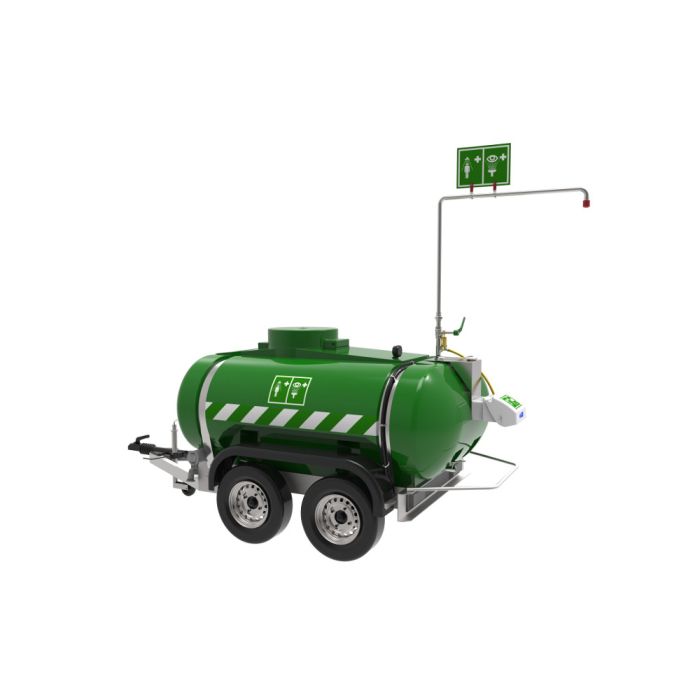 Justrite MHW2000-1 Immersion Heated 528 Gallon Mobile Self-Contained Emergency Safety Shower - 110V General Purpose x Duct Hunter