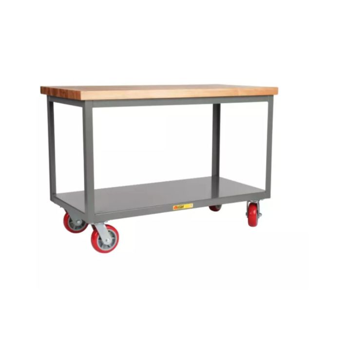 Little Giant Heavy-Duty Butcher Block Top Mobile Tables
