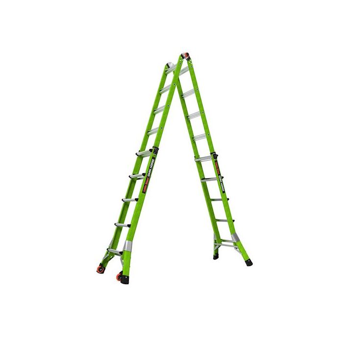 Little Giant 16122-001 Dark Horse 2.0 Articulated Extendable Ladder with Tip and Glide Wheels