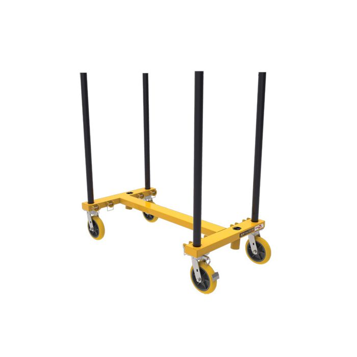 Metaltech I-BMDHER31YGR Series H Multi-Use Drywall Cart with 8