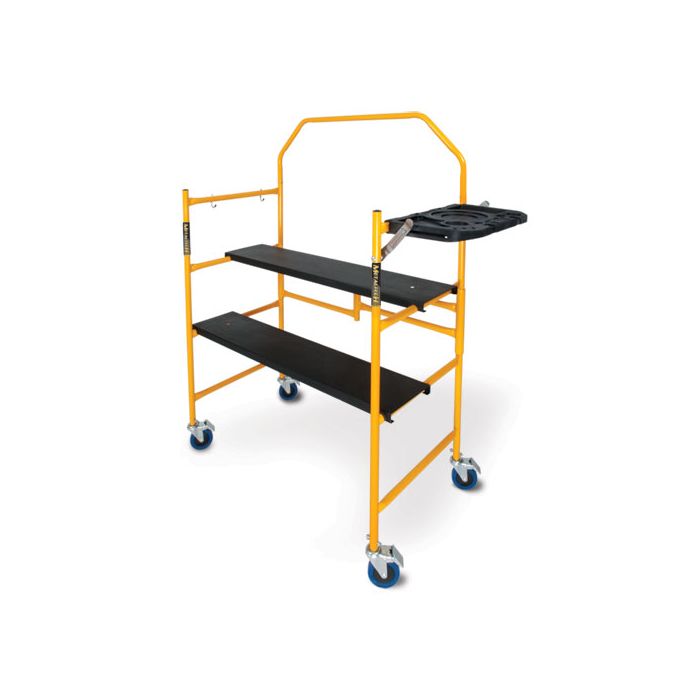 Metaltech I-IMCNT 4' High Jobsite Series Portable Scaffold with Tool Shelf and Safety Rail