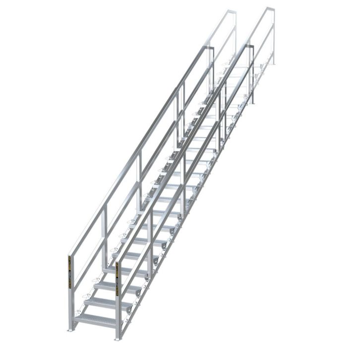 Metaltech SmartStair™ Telescopic Aluminum Modular Construction Stair Systems