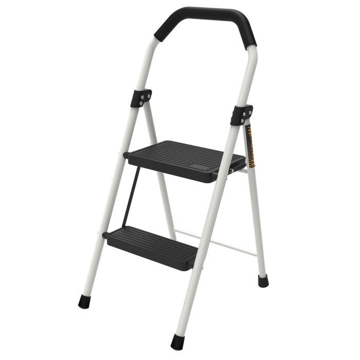 Metaltech E-SL2EWT 2-Steps Household Step Stool with Plastic Steps - Type II - 225 lb Rated