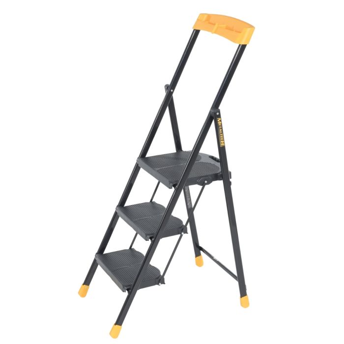 Metaltech E-SLC3YW 3-Steps Pro Steel Step Stool - Type I - 250 lb Rated