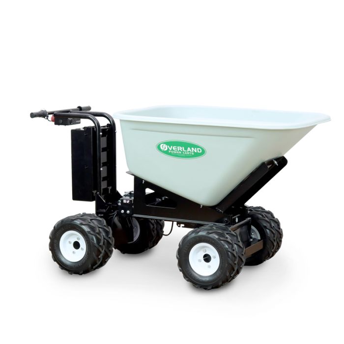 Granite Industries 70255 Overland 400 Series 10 Cubic Foot 4-Wheel Drive Electric Wheelbarrow - 10 Cubic Foot - Power Dump