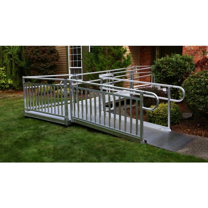 Vertical Pickets Shown with Additional Landing and Platform - Sold Separately