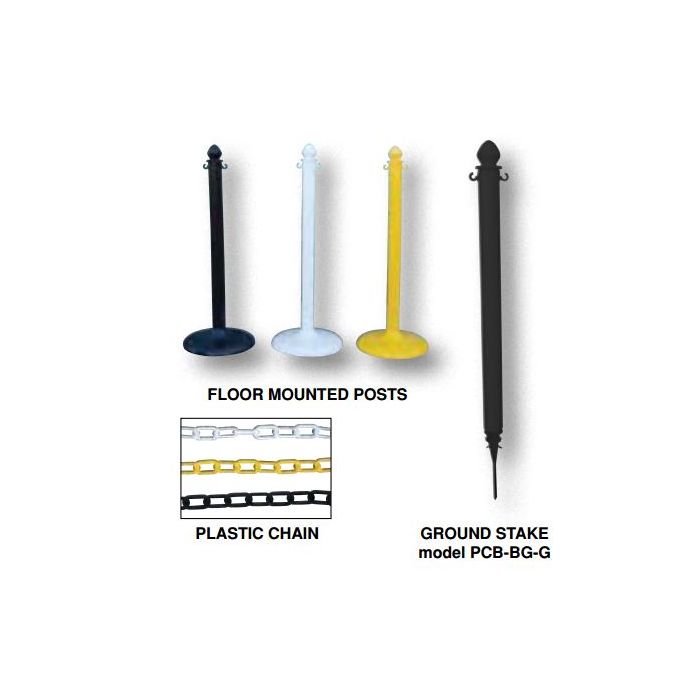 Vestil Plastic Chain Barricades and Accessories