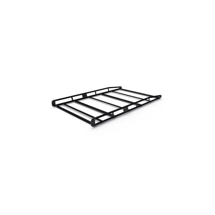 Prime Design AR1221-BLK Anodized Black AluRack Aluminum Roof Rack with Rear Rollers for 2013 and Newer Chevy City Express or Nissan NV200