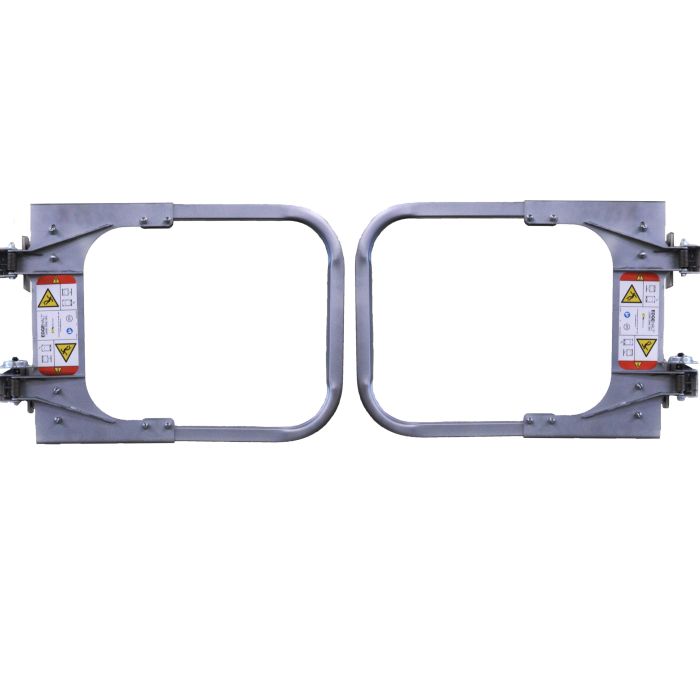 PS Doors EdgeHalt® Posi-Stop Double Ladder Safety Gates - 304 Stainless Steel - Seal Welded