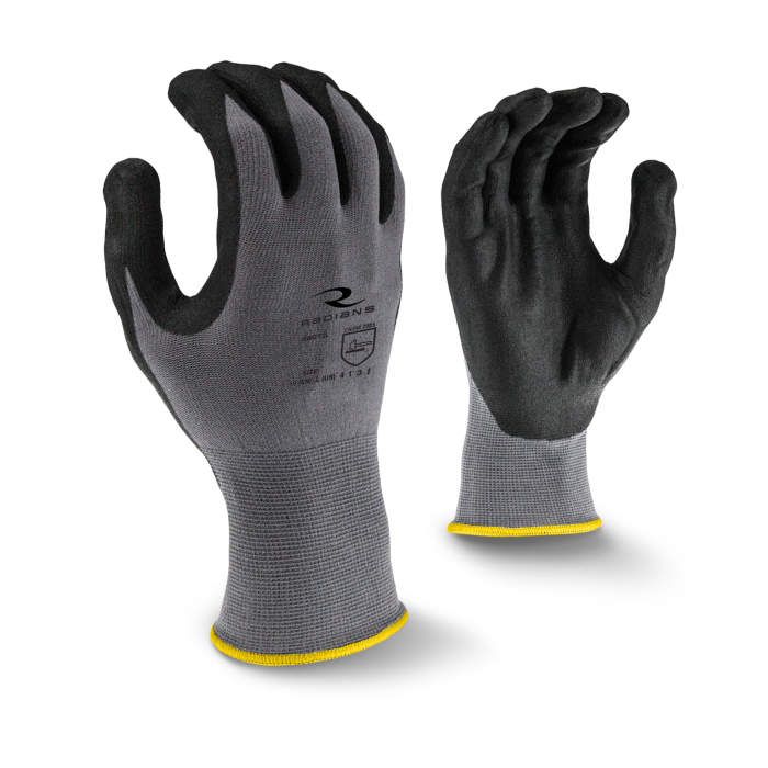 Radians RWG13 Nylon Shell Foam Nitrile Gripper Gloves