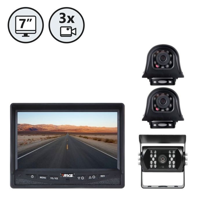 Rear View Safety Backup Camera Systems with Side Cameras