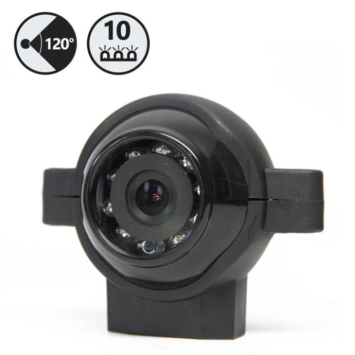 Rear View Safety 120° Arm Cameras with 10 Infrared Illuminators for Night Vision