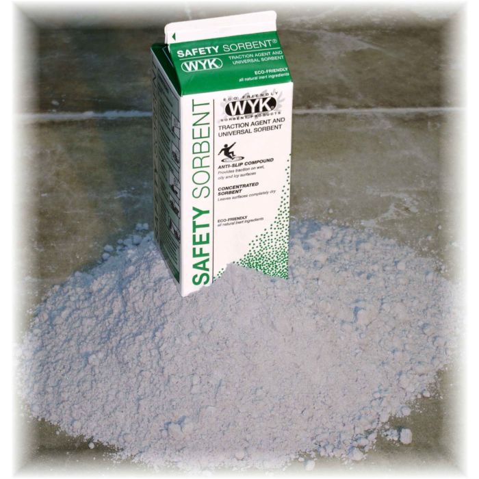 Wyk 500 Anti Slip 1/2 Gallon Shaker Carton (2-1/2 lbs) Safety Sorbent - 12 Carton Pack