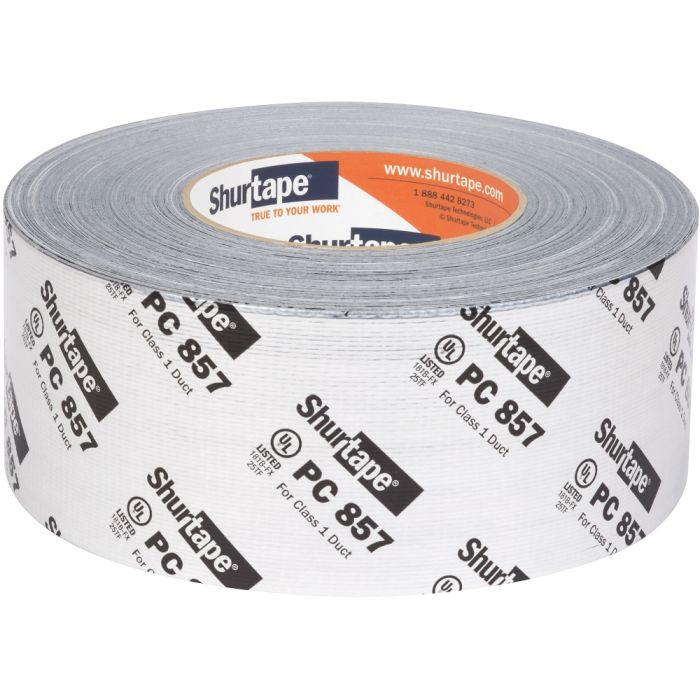 Shurtape 101014 PC 857 UL 181B-FX Listed/Printed Cloth Duct Tape - 72mm W x 55m L - 3.0