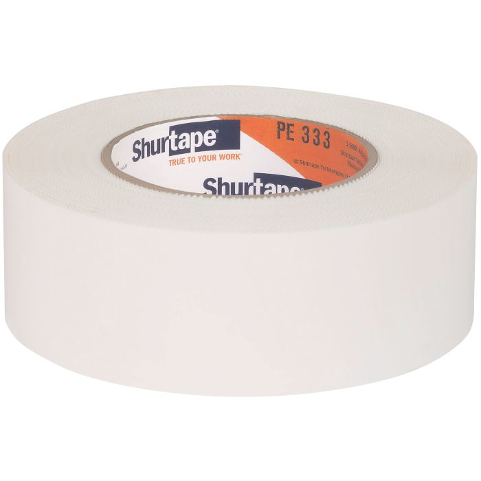 Shurtape 152423 White PE 333 Non-UV-Resistant Polyethylene Tape - 48mm W x 55m L - 3.0