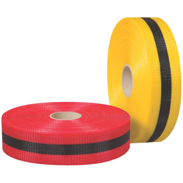 Shurtape 105098 BT 200 Non-Adhesive Woven Barricade Tape - 2in W x 200ft L - Black and Red - 3