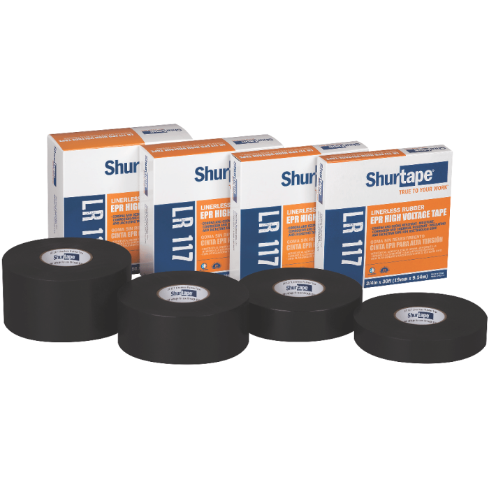 Shurtape 104730 LR 117 Linerless Rubber Electrical Tape - 3/4