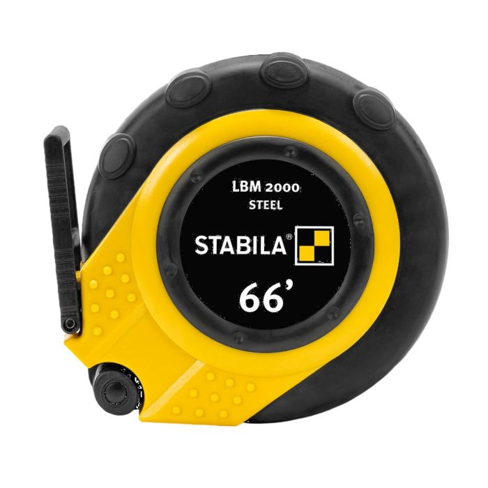 Stabila 30950 LBM 2000 Steel 66' Closed Case Tape - Steel 66' Blade - Imperial (Standard) Scale
