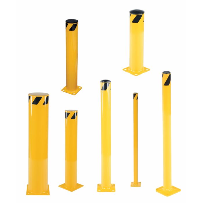 Vestil Yellow Powder Coated Steel Safety Bollards
