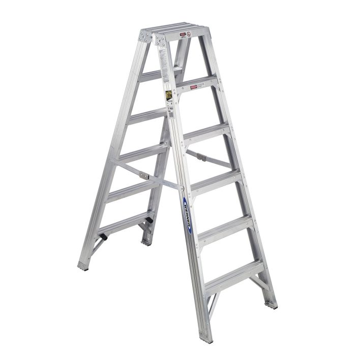Werner T400 Series Aluminum Twin Stepladders