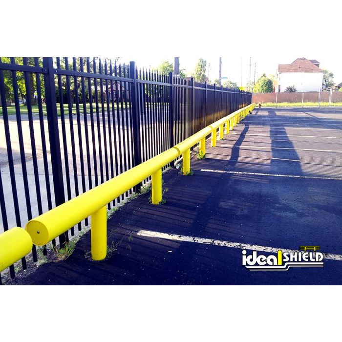Ideal Shield Tall Boy Single Crossbar Heavy Duty In-Ground Mount Guard Rails with 24
