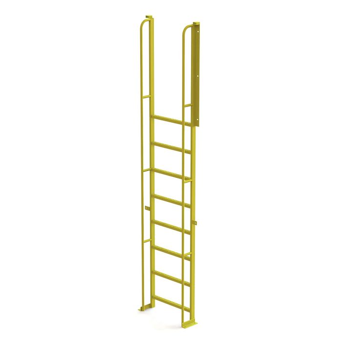 Tri-Arc UCL9009246 - 9 Step U-Design 90° Incline Ladder for Crossover Platforms with Perforated Treads