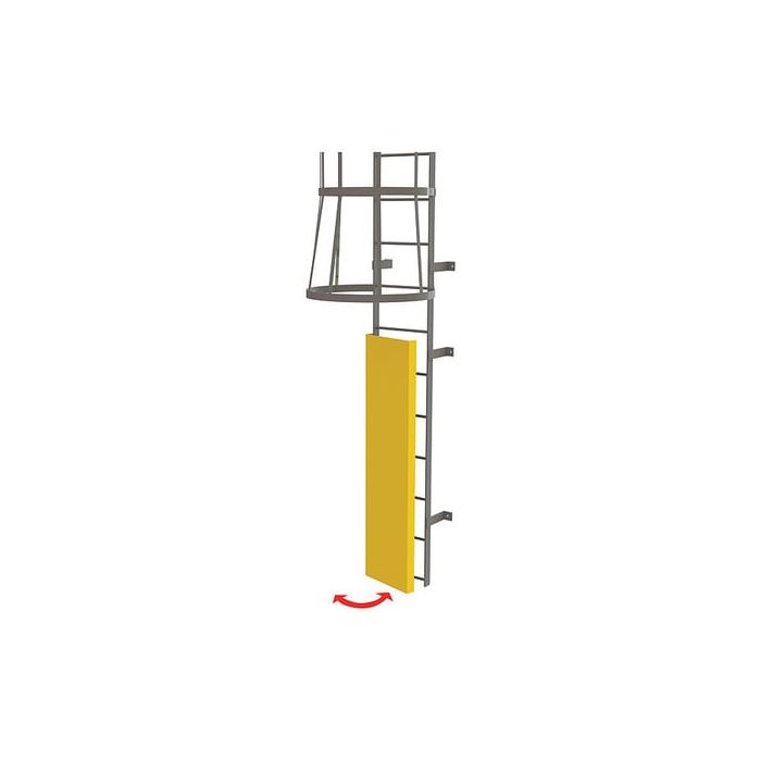 Tri-Arc OPFS03-Y Guard Door for Yellow Fixed Steel Access Ladder