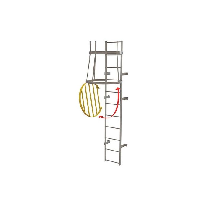 Tri-Arc OPFS04-Y Cage Door for Lockout of Yellow Caged Fixed Steel Access Ladders