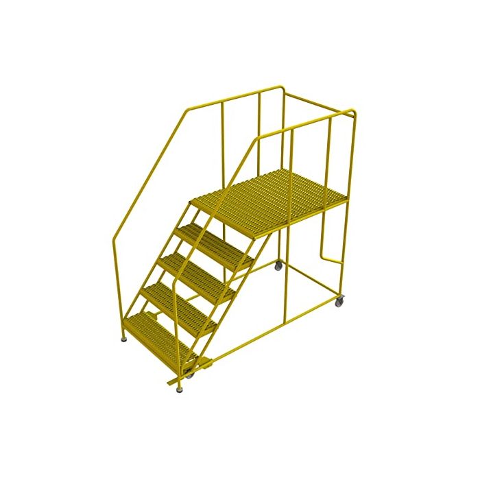 Tri-Arc WLWP153648SL-Y - 5 Step Yellow Mobile Steel Work Platform with 36