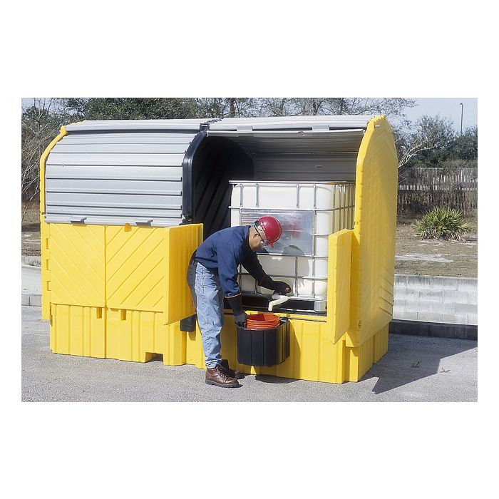 UltraTech - Twin IBC Hard Top Spill Pallet - Yellow