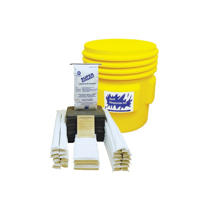 Wyk 1565 Universal Chemical / Hazmat 65 Gallon Overpack Drum Spill Kit