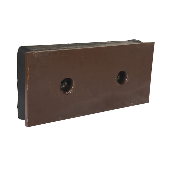 Vestil B-818-SF Molded Dock Bumper with Steel Face Plate - 2-1/2